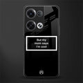 mom says i'm cool black back phone cover | glass case for oppo reno 8