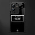 mom says i'm cool black back phone cover | glass case for vivo v25 pro 5g