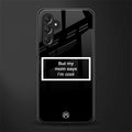 mom says i'm cool black back phone cover | glass case for samsun galaxy a24 4g