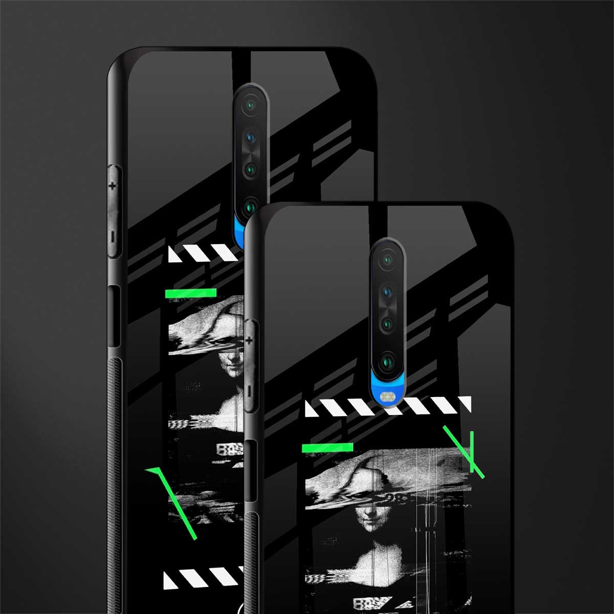 mona lisa art glass case for poco x2 image-2