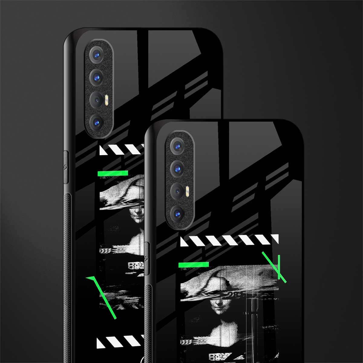 mona lisa art glass case for oppo reno 3 pro image-2