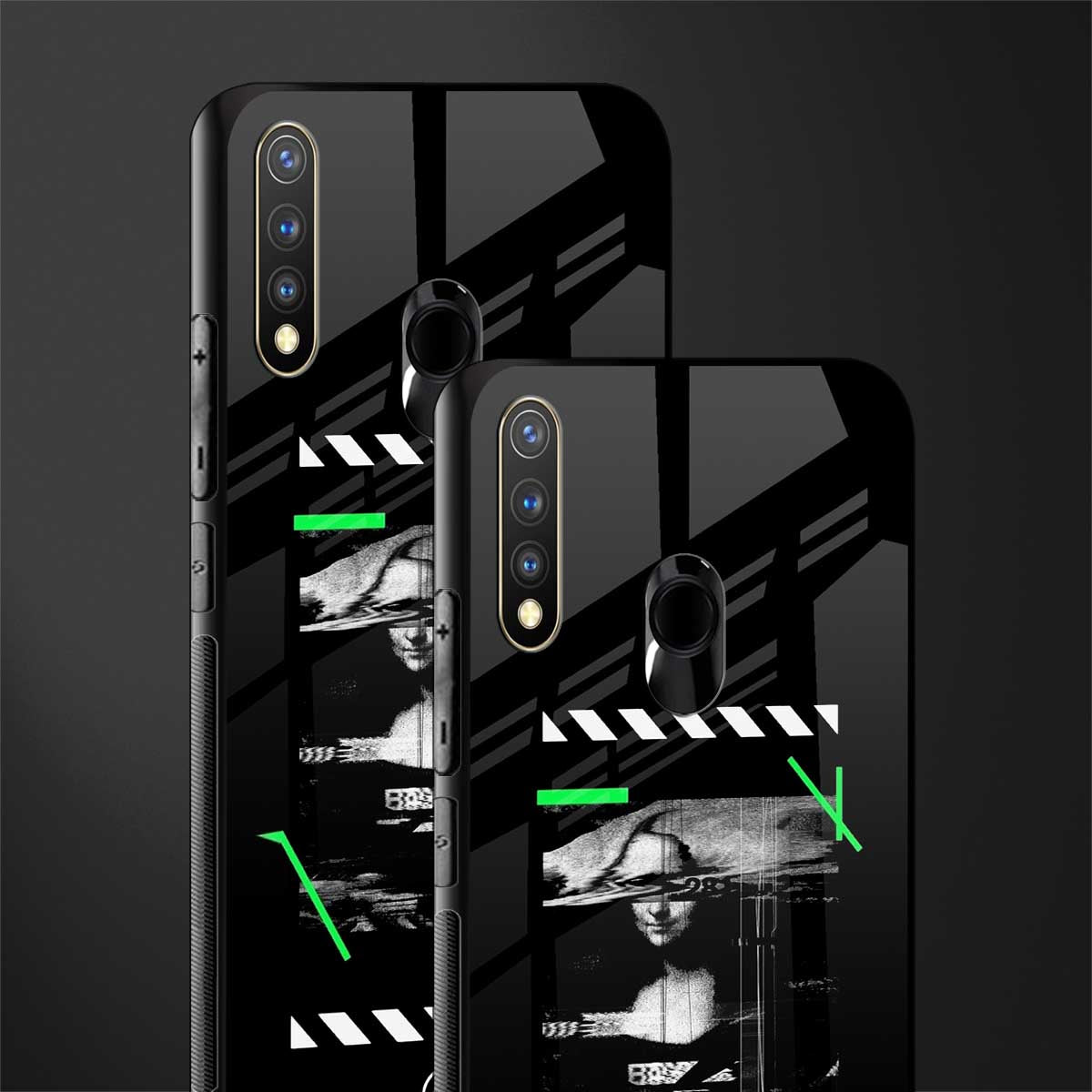mona lisa art glass case for vivo u20 image-2