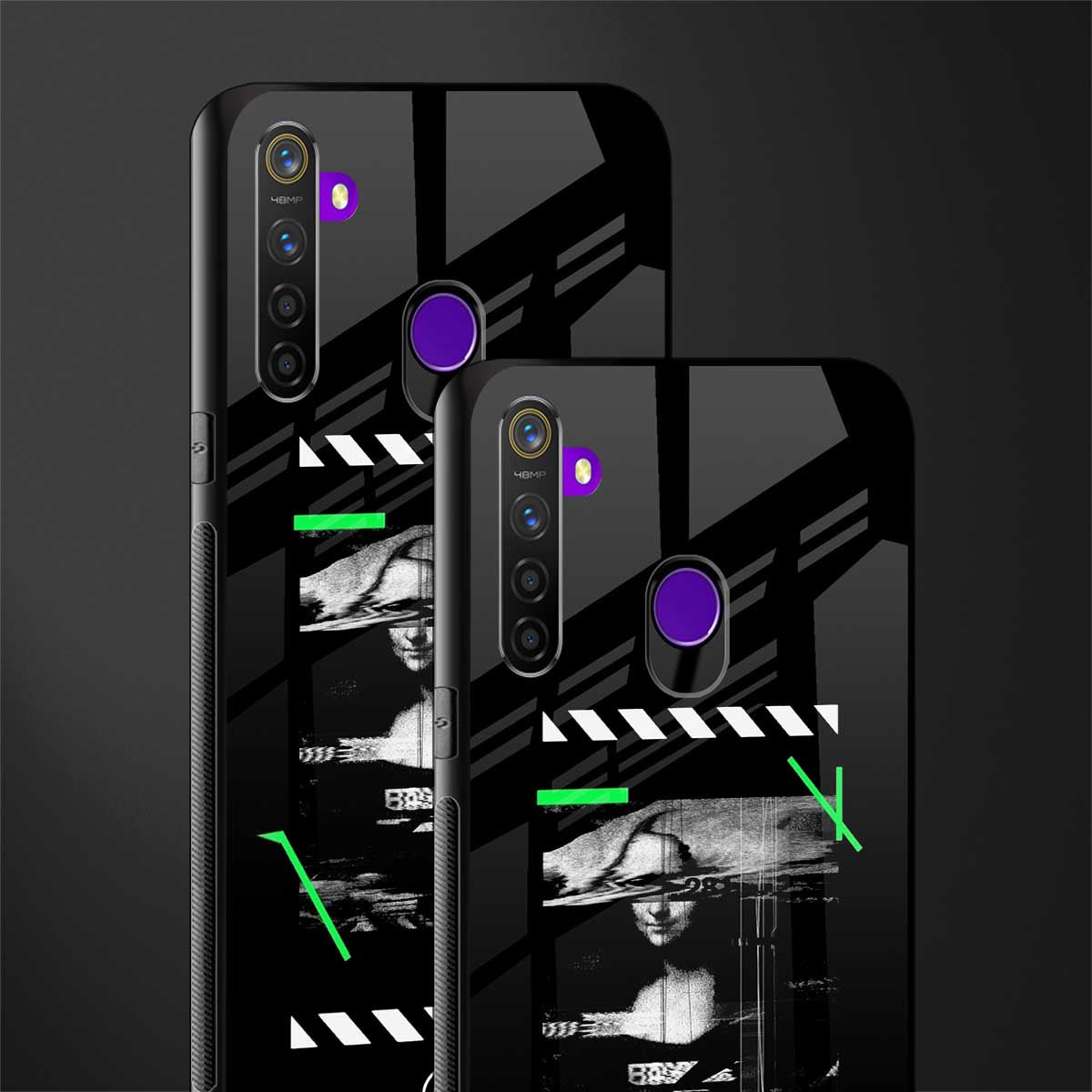 mona lisa art glass case for realme 5i image-2
