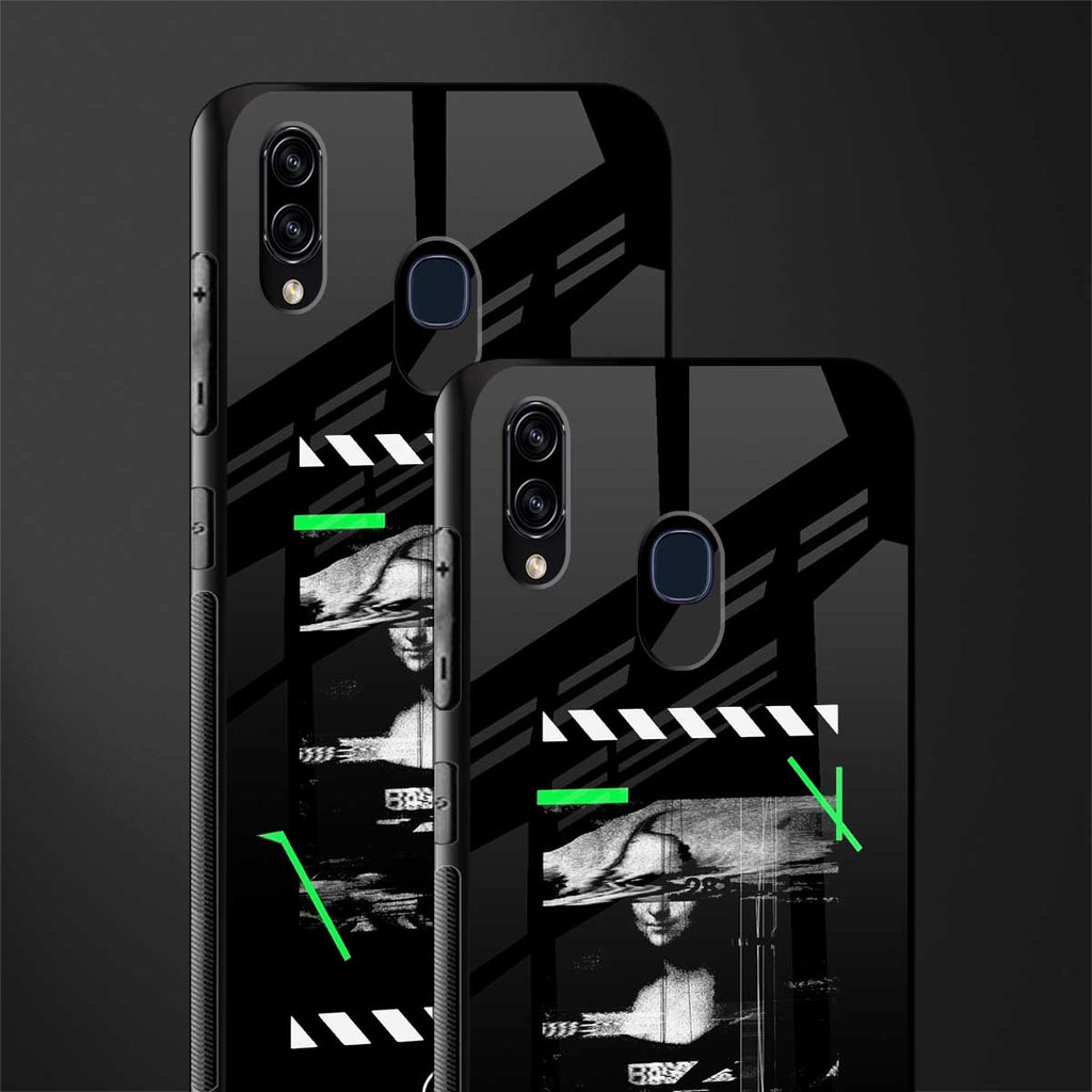 mona lisa art glass case for samsung galaxy m10s image-2