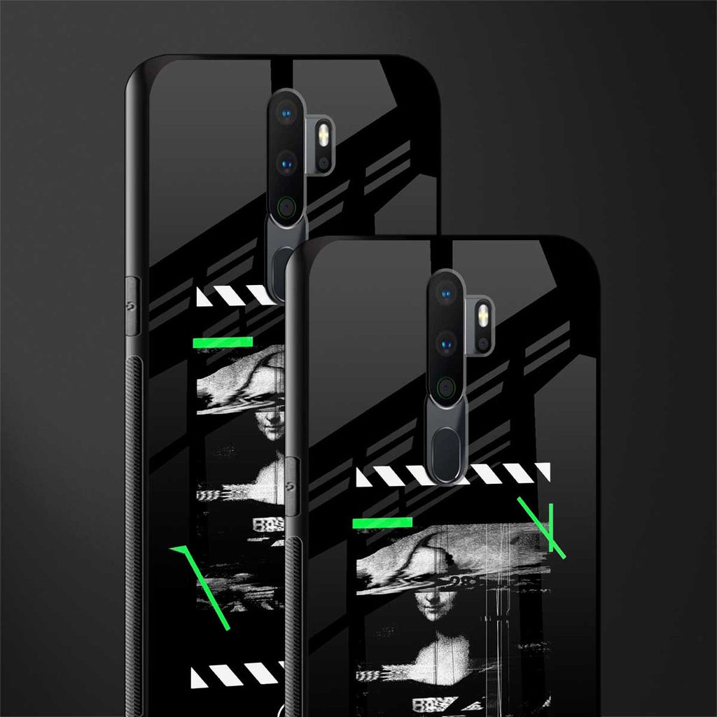 mona lisa art glass case for oppo a9 2020 image-2