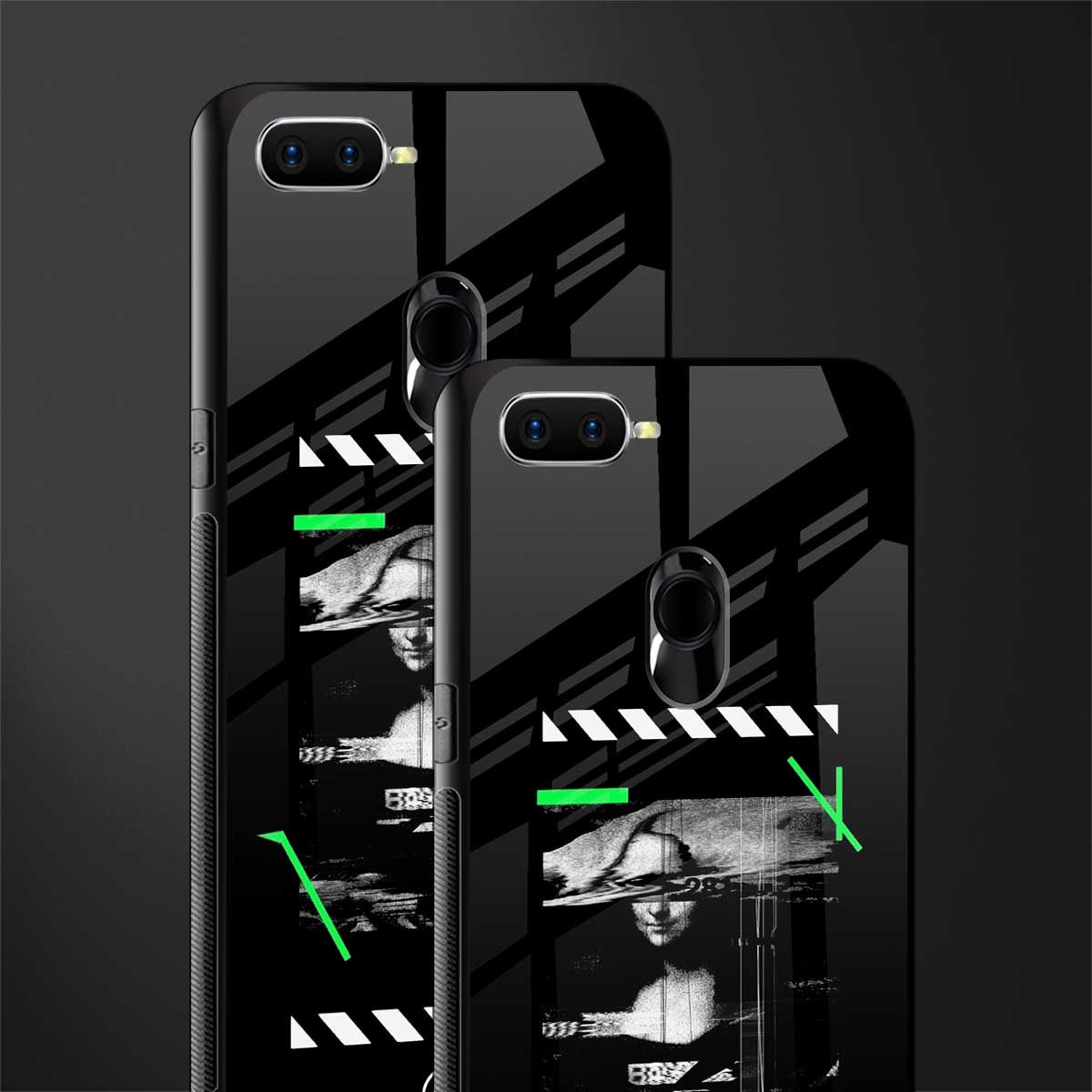 mona lisa art glass case for oppo a7 image-2