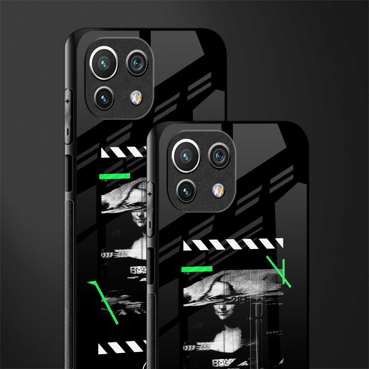 mona lisa art glass case for mi 11 lite image-2