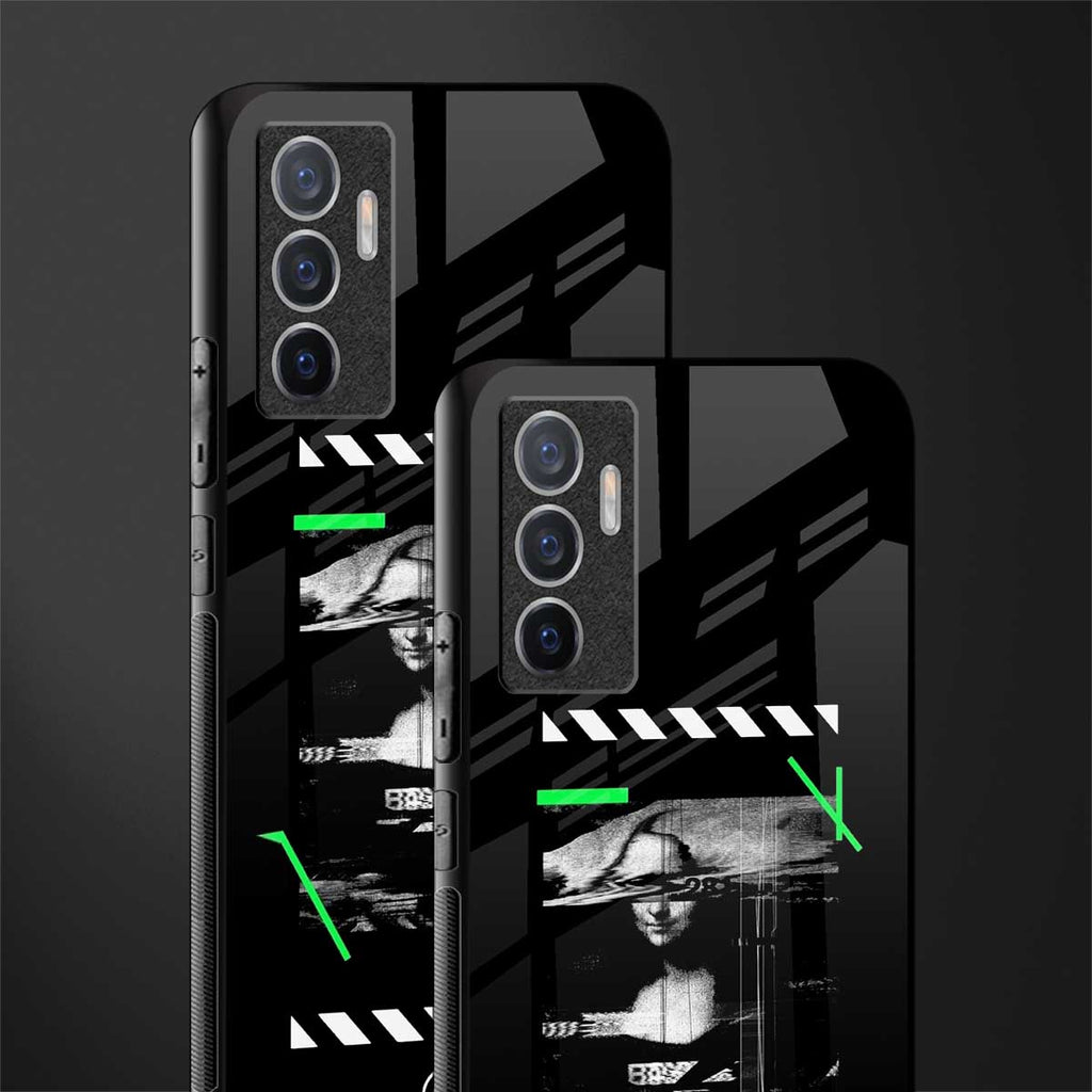 mona lisa art glass case for vivo v23e image-2