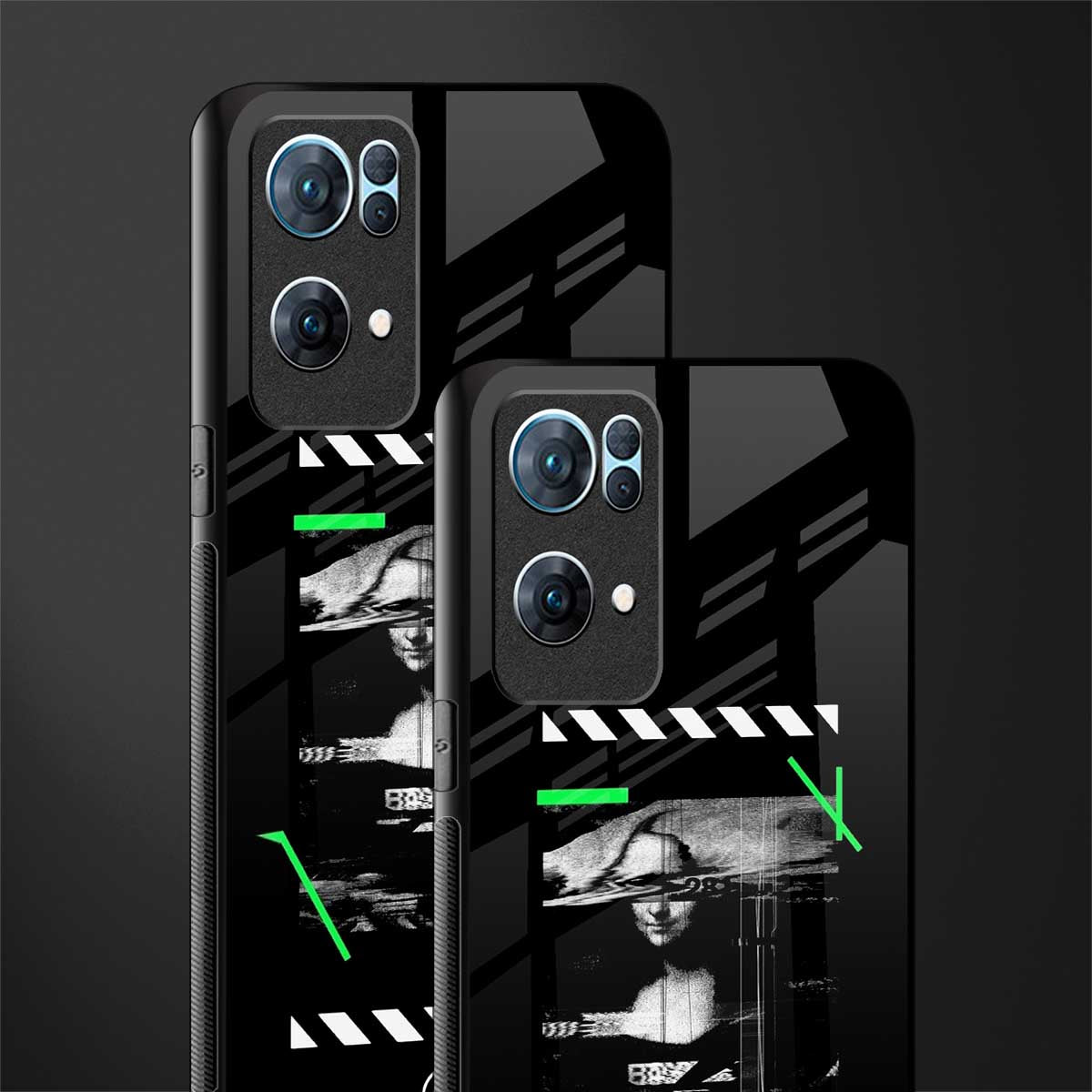 mona lisa art glass case for oppo reno7 pro 5g image-2