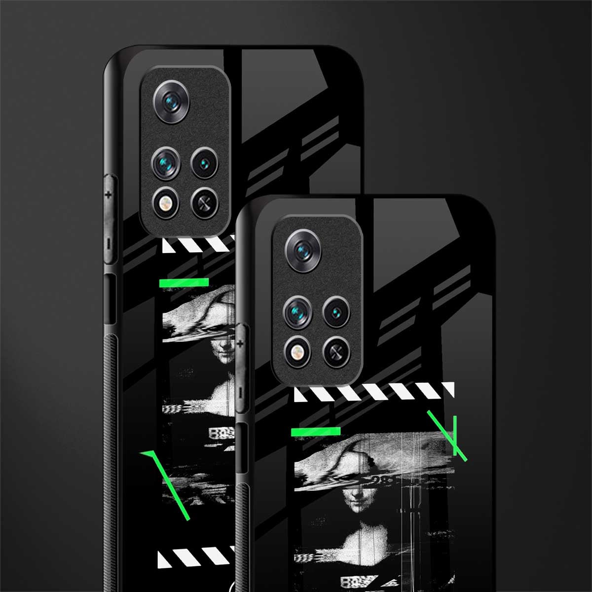 mona lisa art glass case for poco m4 pro 5g image-2