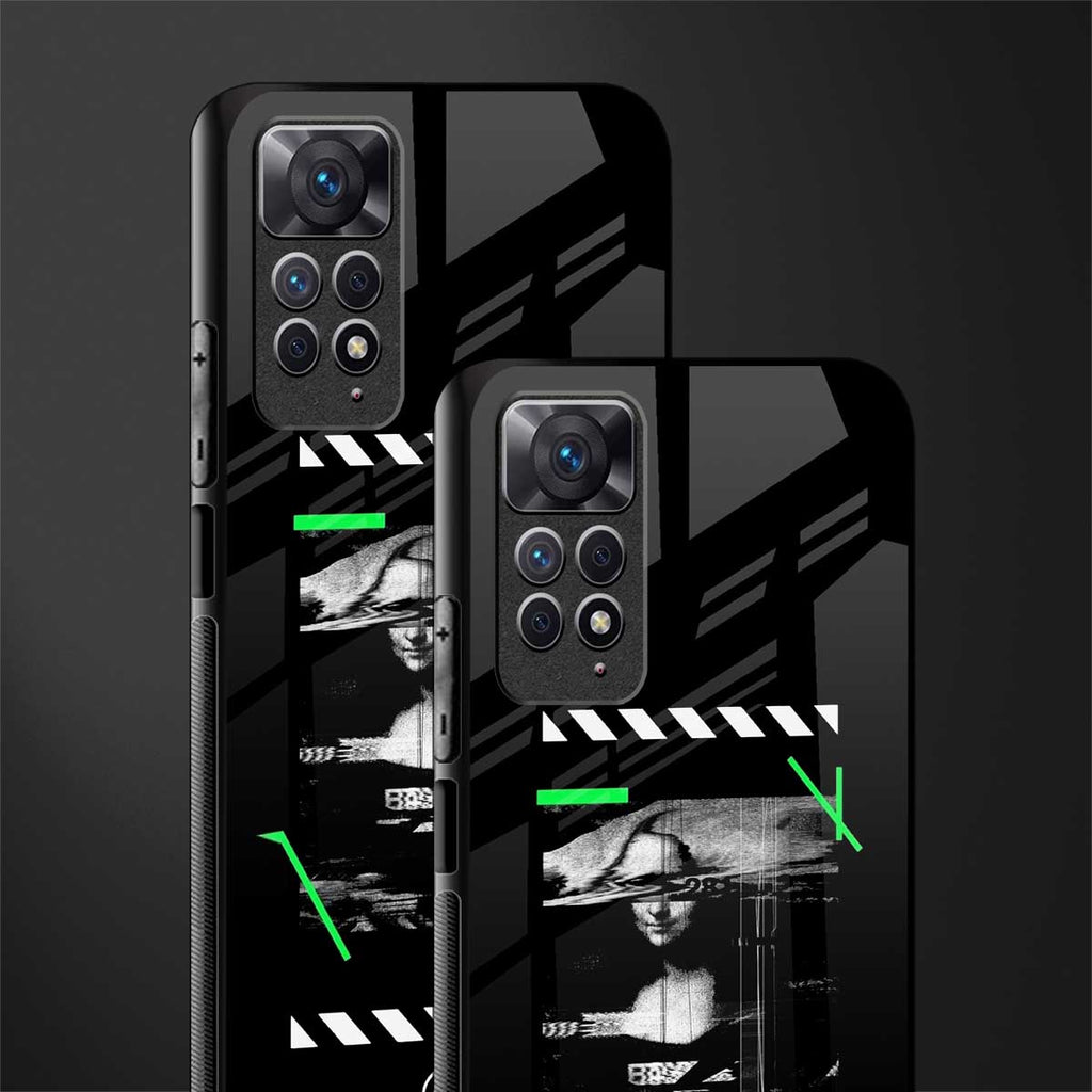 mona lisa art glass case for redmi note 11 pro image-2