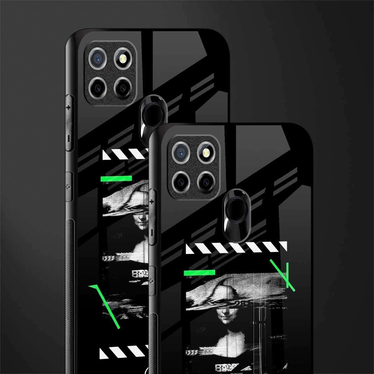 mona lisa art glass case for realme narzo 30a image-2