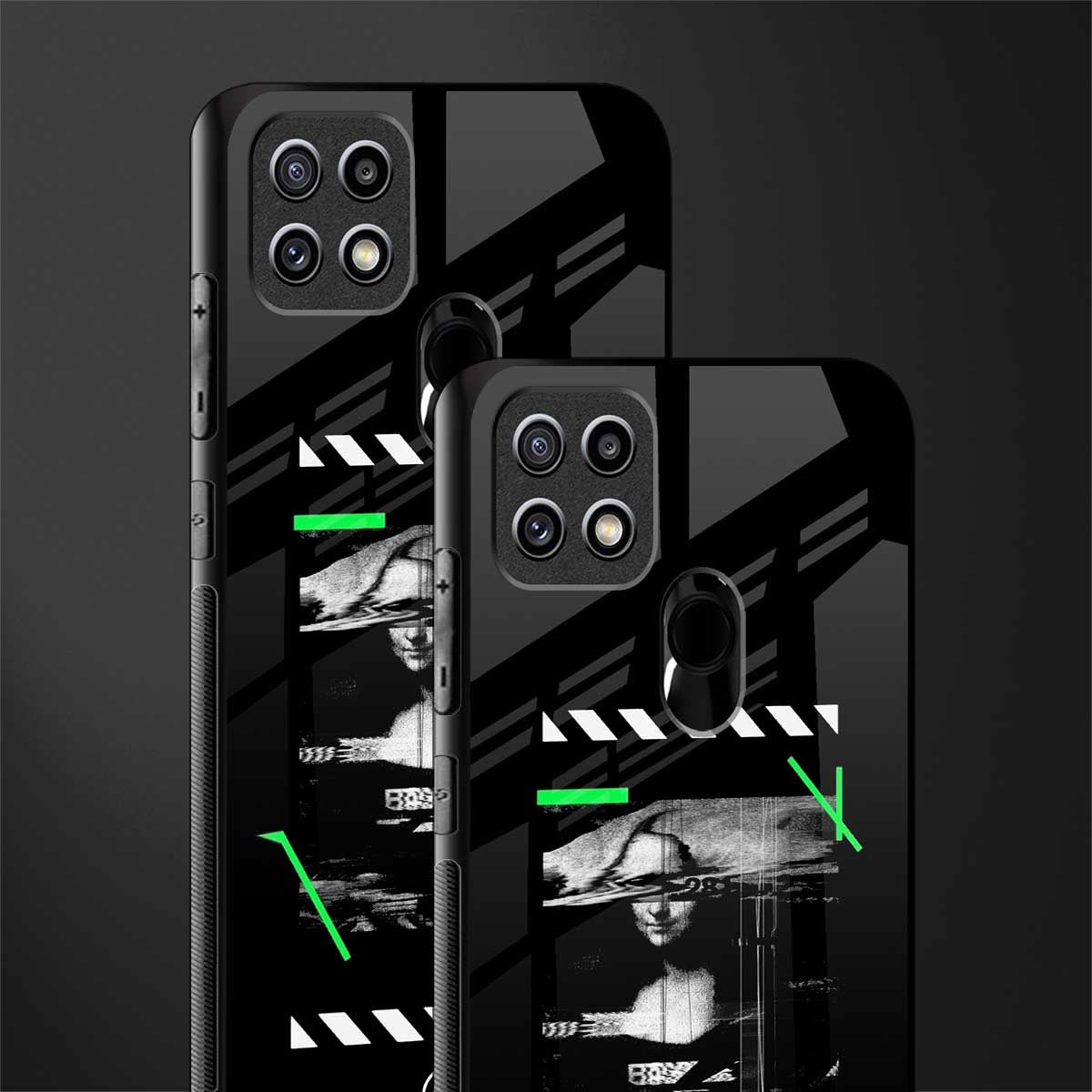 mona lisa art glass case for oppo a15s image-2