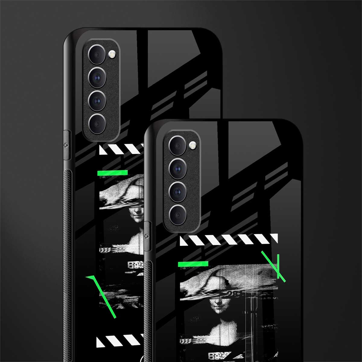 mona lisa art glass case for oppo reno 4 pro image-2