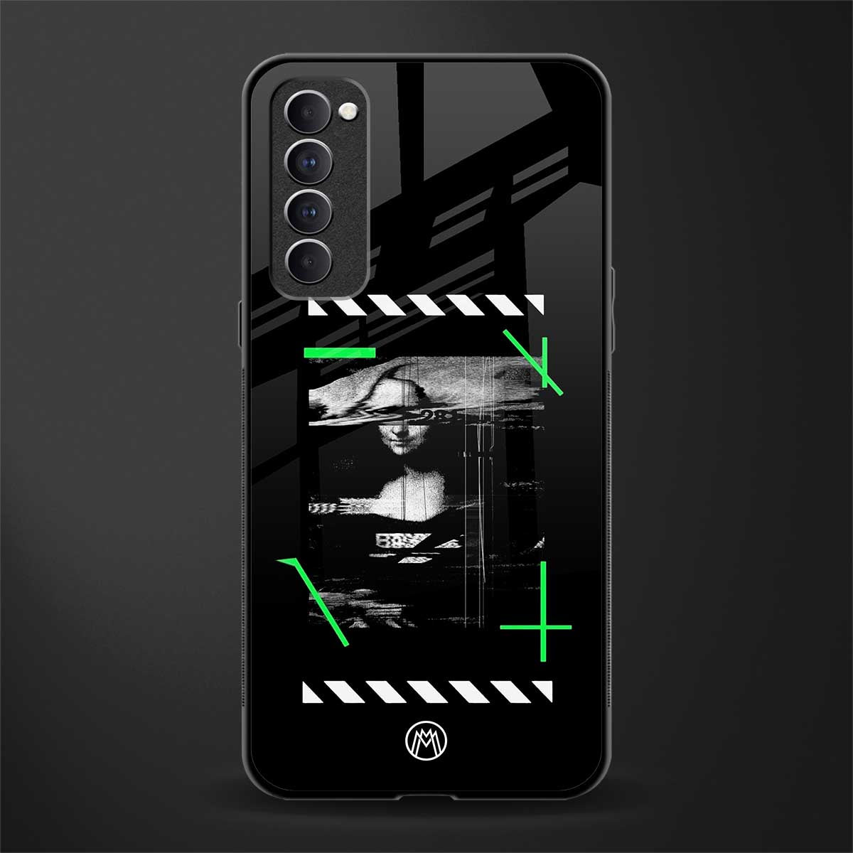mona lisa art glass case for oppo reno 4 pro image
