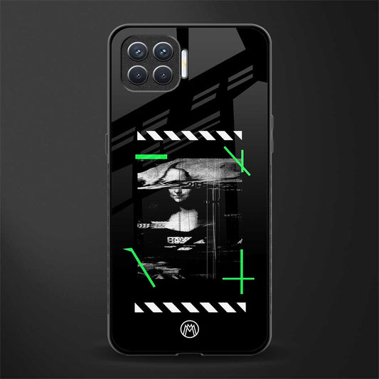mona lisa art glass case for oppo f17 pro image