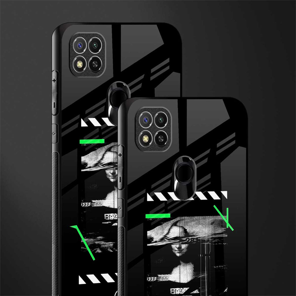 mona lisa art glass case for redmi 9c image-2