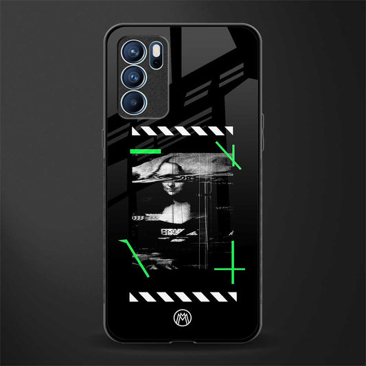 mona lisa art glass case for oppo reno6 5g image