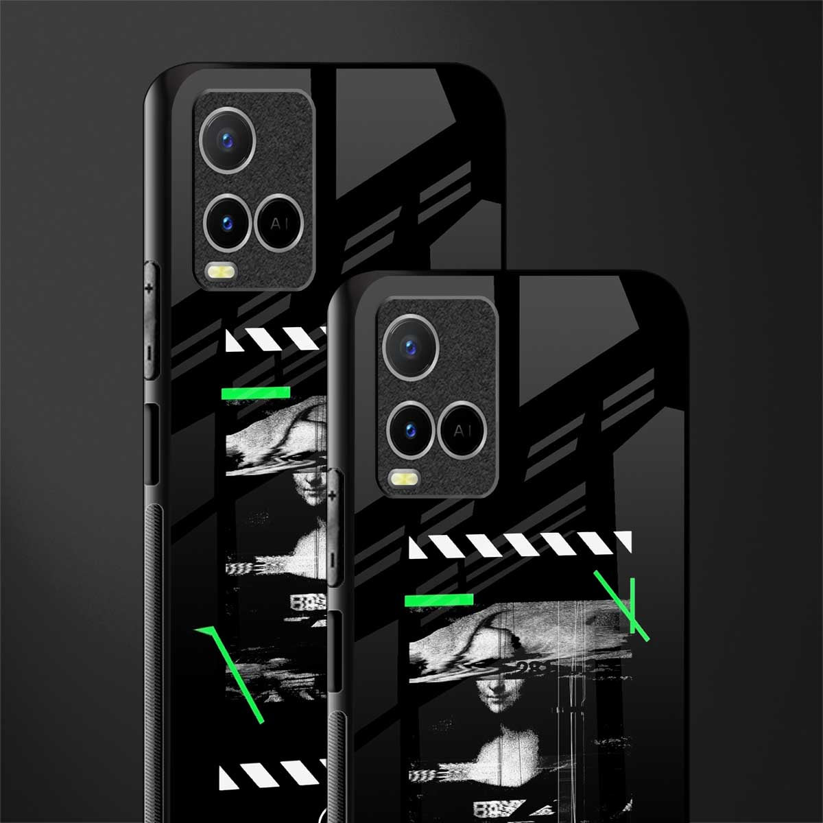 mona lisa art glass case for vivo y21t image-2