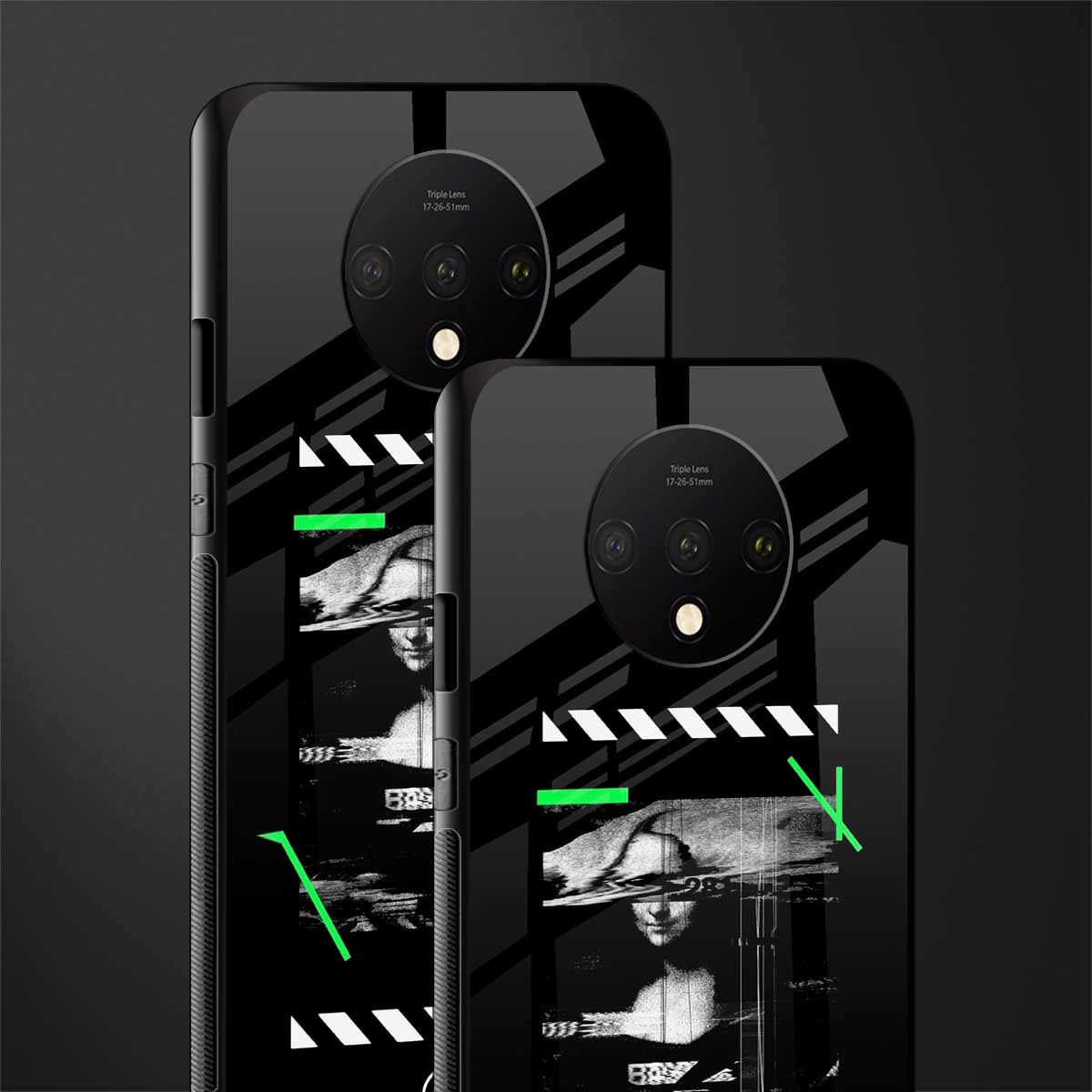mona lisa art glass case for oneplus 7t image-2