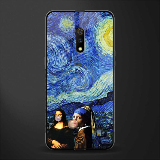 mona lisa starry night glass case for realme x image