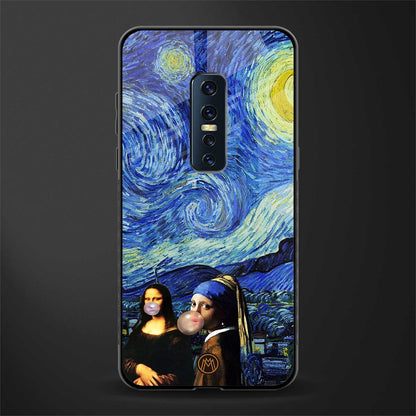 mona lisa starry night glass case for vivo v17 pro image