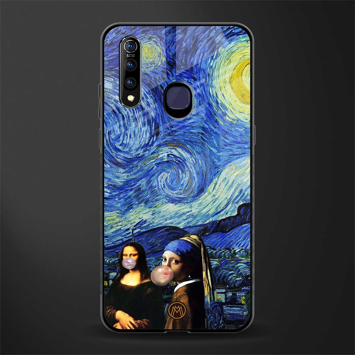 mona lisa starry night glass case for vivo z1 pro image