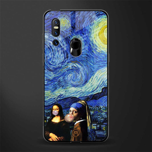 mona lisa starry night glass case for vivo v15 image