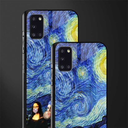 mona lisa starry night glass case for samsung galaxy a31 image-2