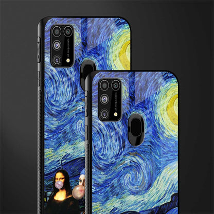 mona lisa starry night glass case for samsung galaxy m31 image-2