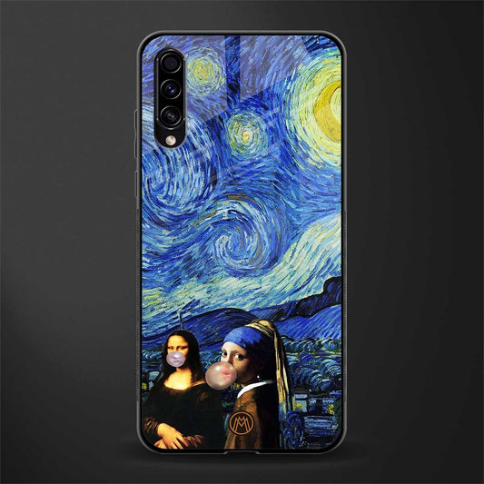 mona lisa starry night glass case for samsung galaxy a50 image