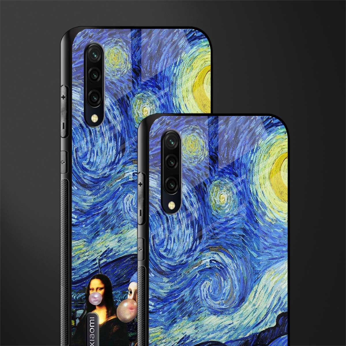 mona lisa starry night glass case for mi a3 redmi a3 image-2