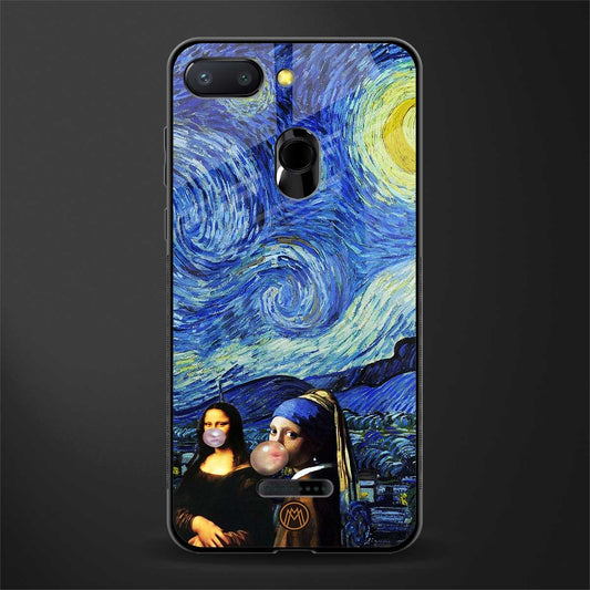 mona lisa starry night glass case for redmi 6 image