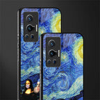 mona lisa starry night glass case for vivo x70 pro image-2