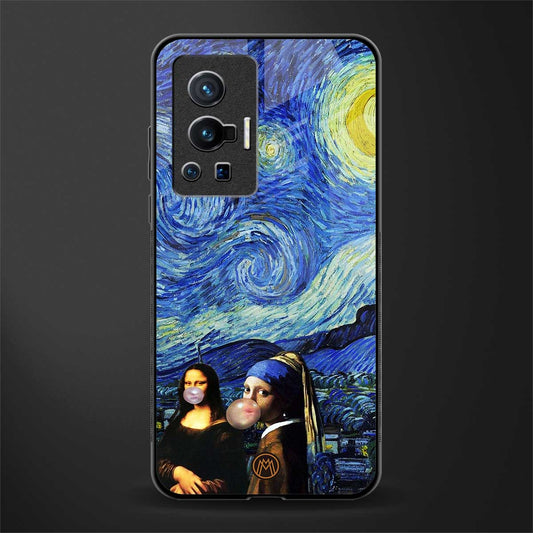 mona lisa starry night glass case for vivo x70 pro image