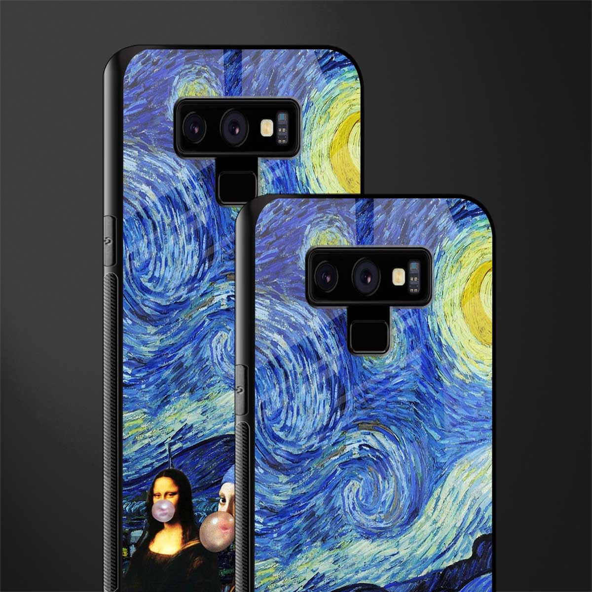 mona lisa starry night glass case for samsung galaxy note 9 image-2