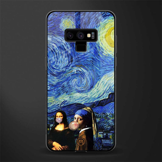 mona lisa starry night glass case for samsung galaxy note 9 image