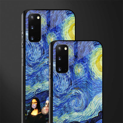 mona lisa starry night glass case for samsung galaxy s20 image-2
