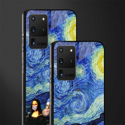 mona lisa starry night glass case for samsung galaxy s20 ultra image-2