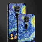 mona lisa starry night glass case for redmi note 9 image-2