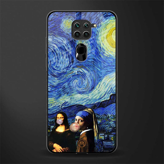 mona lisa starry night glass case for redmi note 9 image