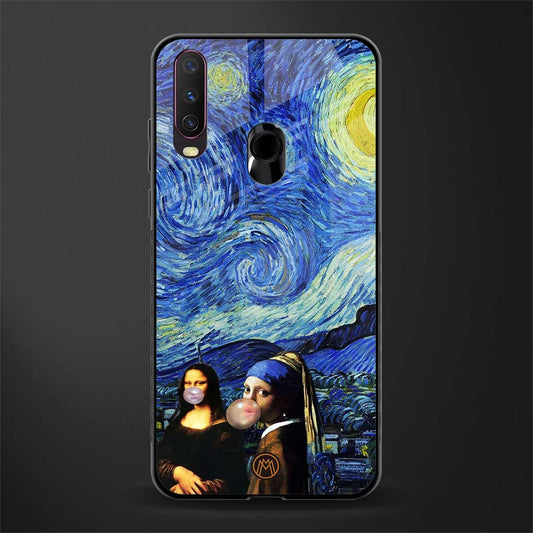 mona lisa starry night glass case for vivo y12 image