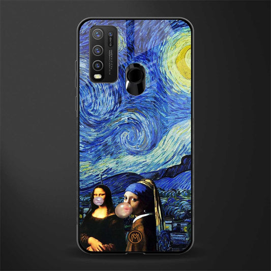 mona lisa starry night glass case for vivo y30 image