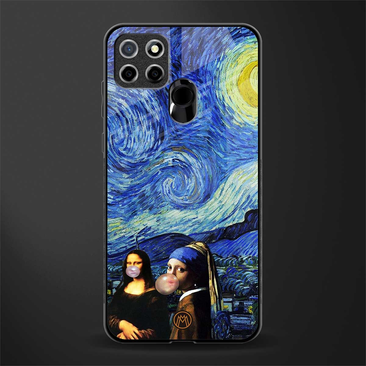 mona lisa starry night glass case for realme narzo 20 image