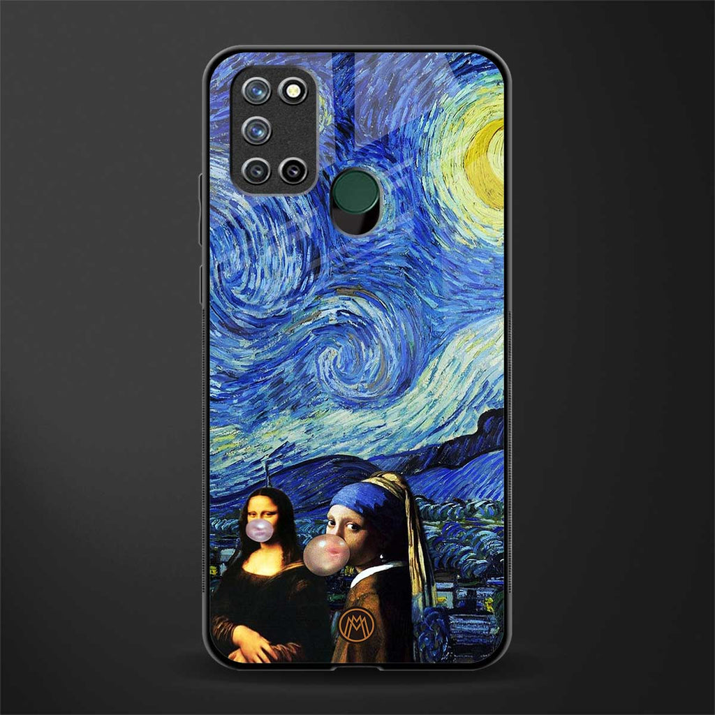 mona lisa starry night glass case for realme 7i image