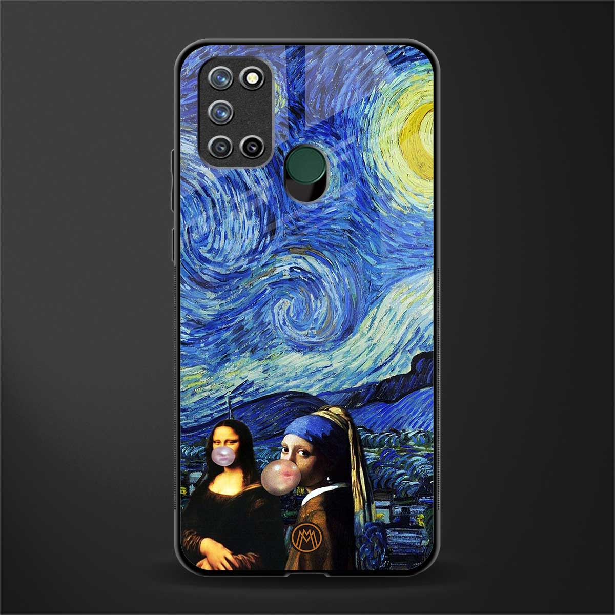 mona lisa starry night glass case for realme 7i image