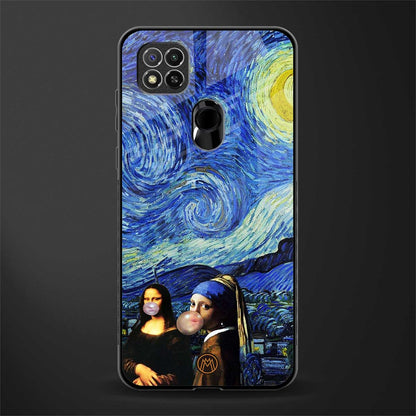 mona lisa starry night glass case for redmi 9 image
