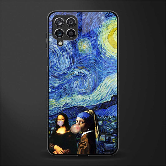mona lisa starry night glass case for samsung galaxy m12 image