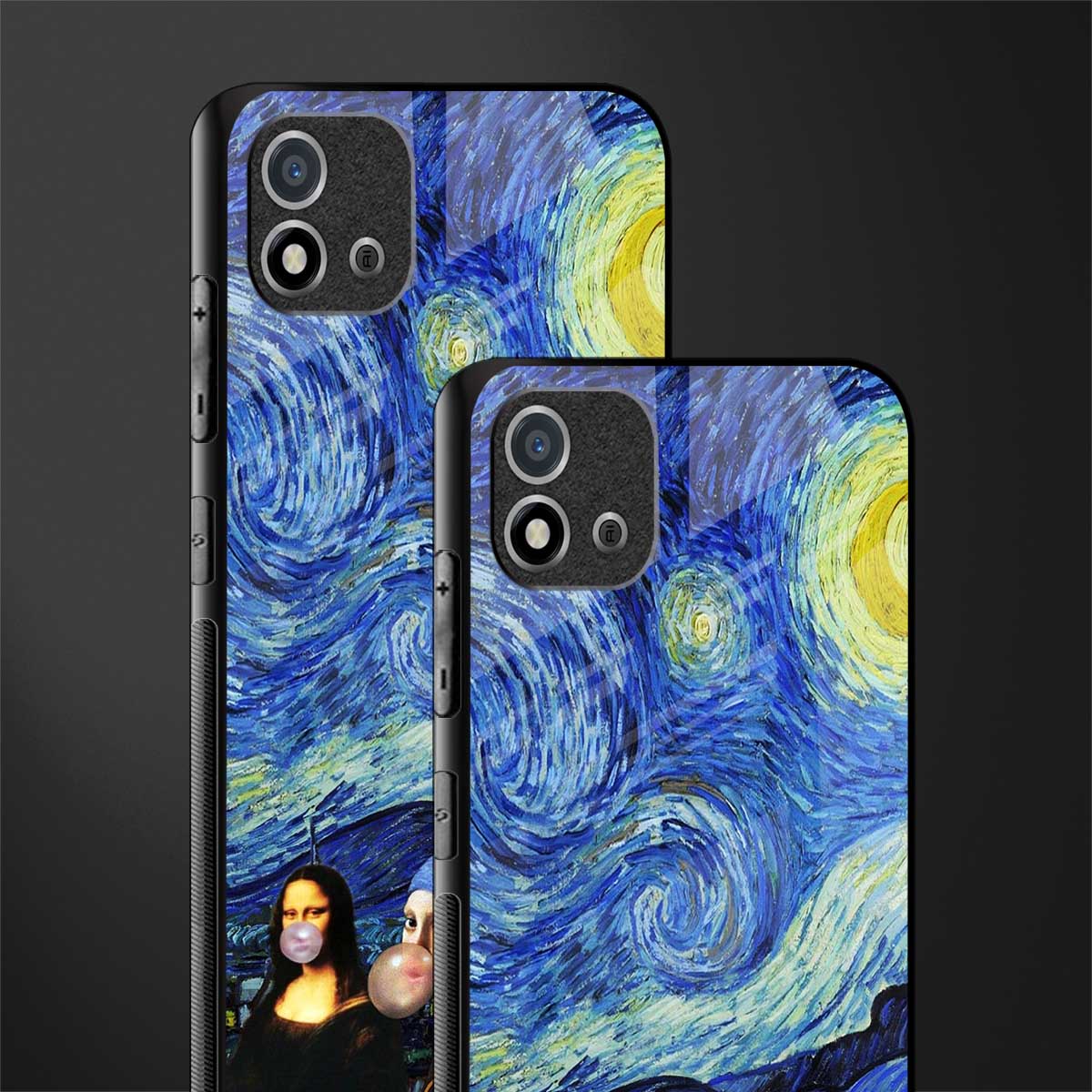 mona lisa starry night glass case for realme c20 image-2