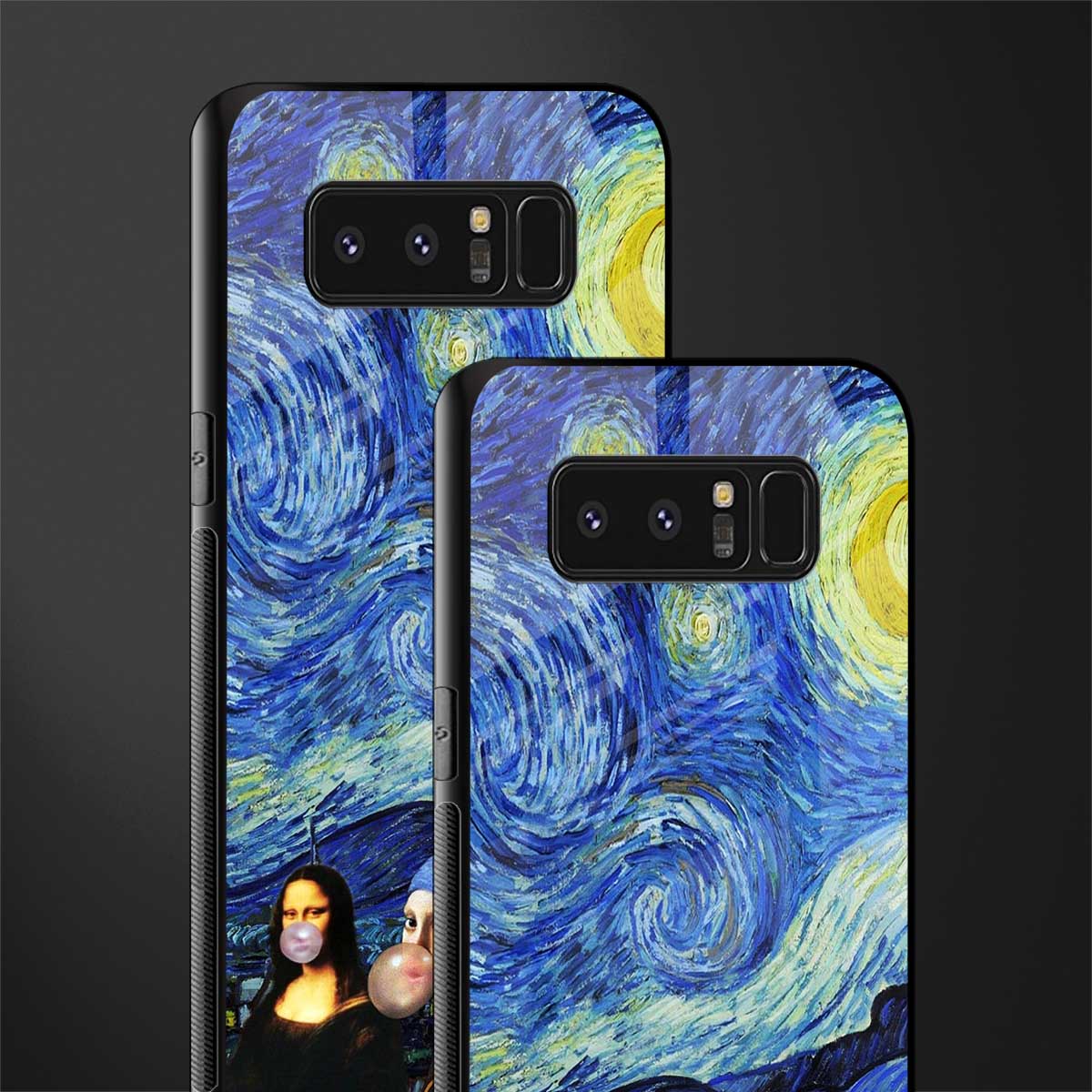 mona lisa starry night glass case for samsung galaxy note 8 image-2